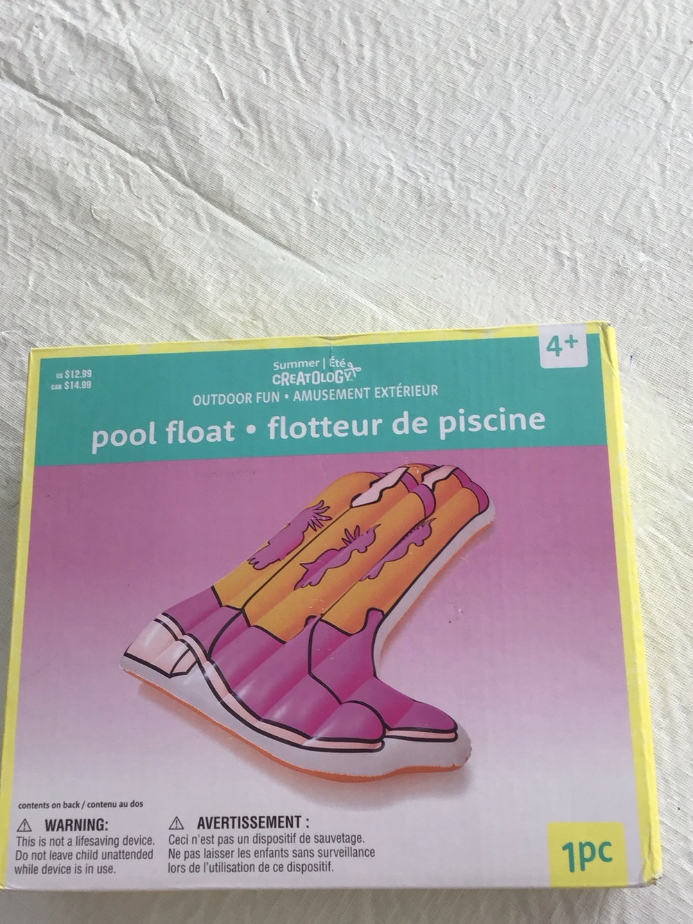 Summer Escapes Creatology Pink & Yellow Kids Pool Float